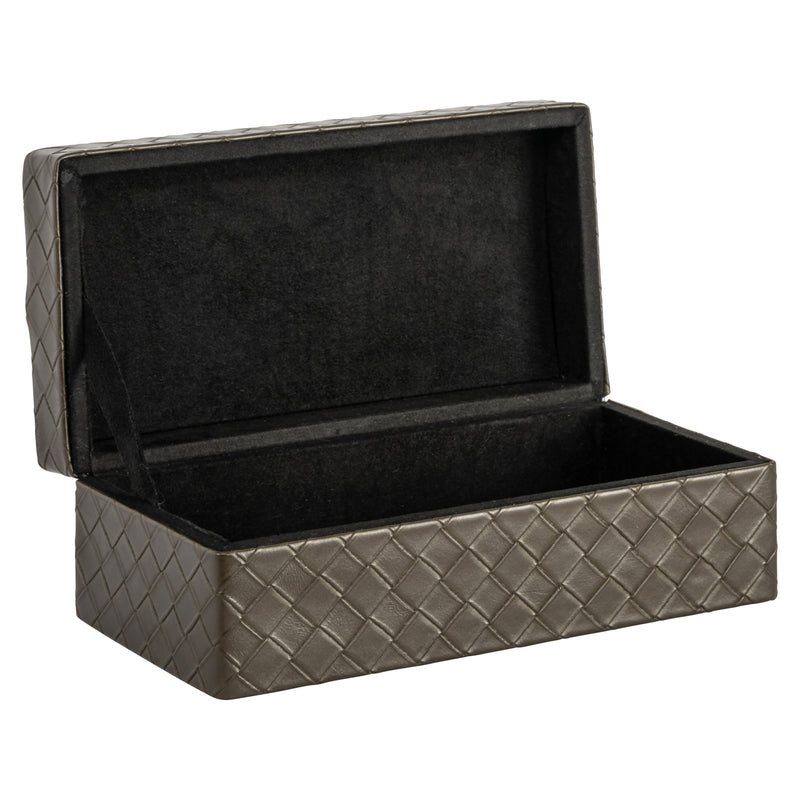 Richmond Aufbewahrungsbox Blade olive small – Wildleder, 20x10 cm