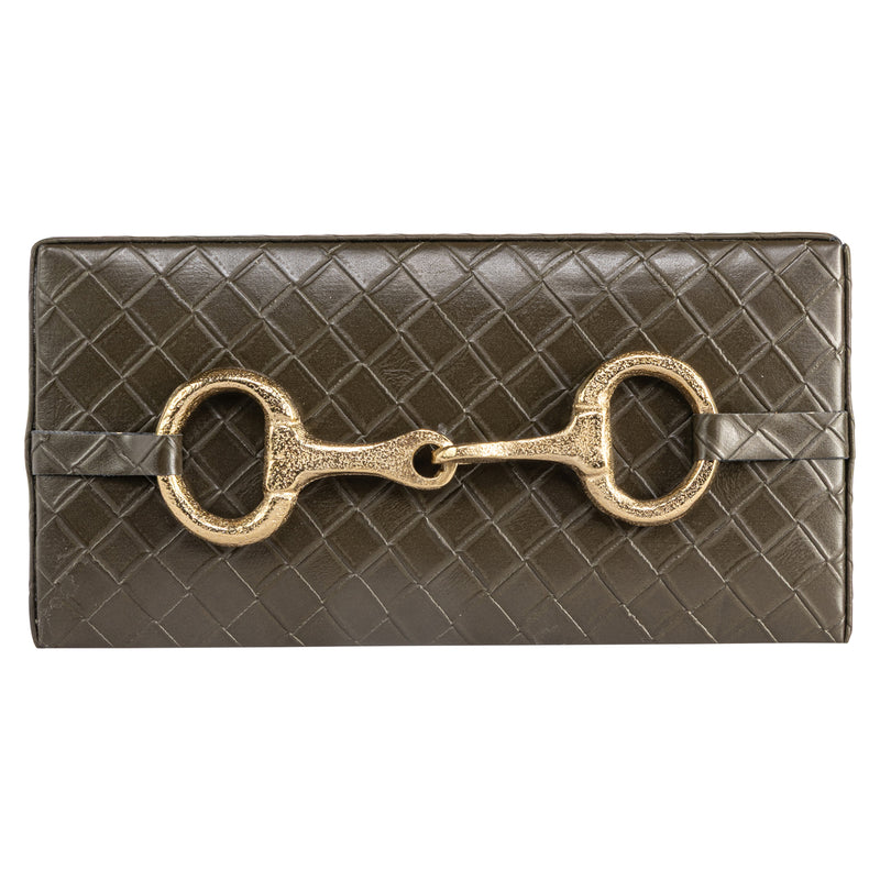 Richmond Aufbewahrungsbox Blade olive small – Wildleder, 20x10 cm