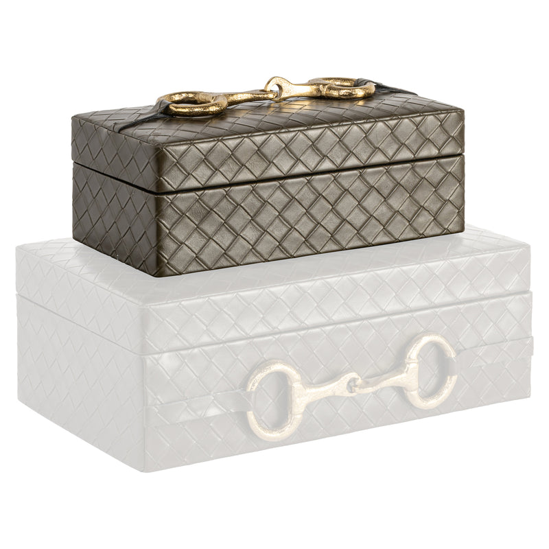 Richmond Aufbewahrungsbox Blade olive small – Wildleder, 20x10 cm