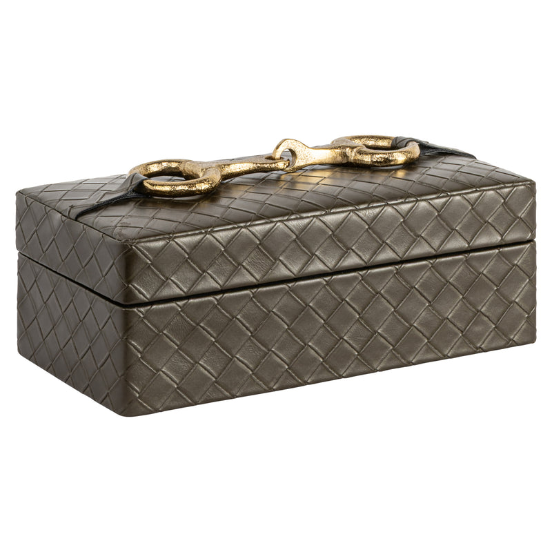 Richmond Aufbewahrungsbox Blade olive small – Wildleder, 20x10 cm