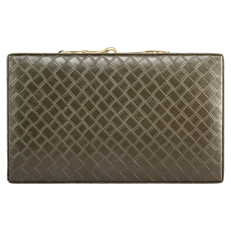 Aufbewahrungsbox Blade Olive Large aus Wildleder – Richmond Design