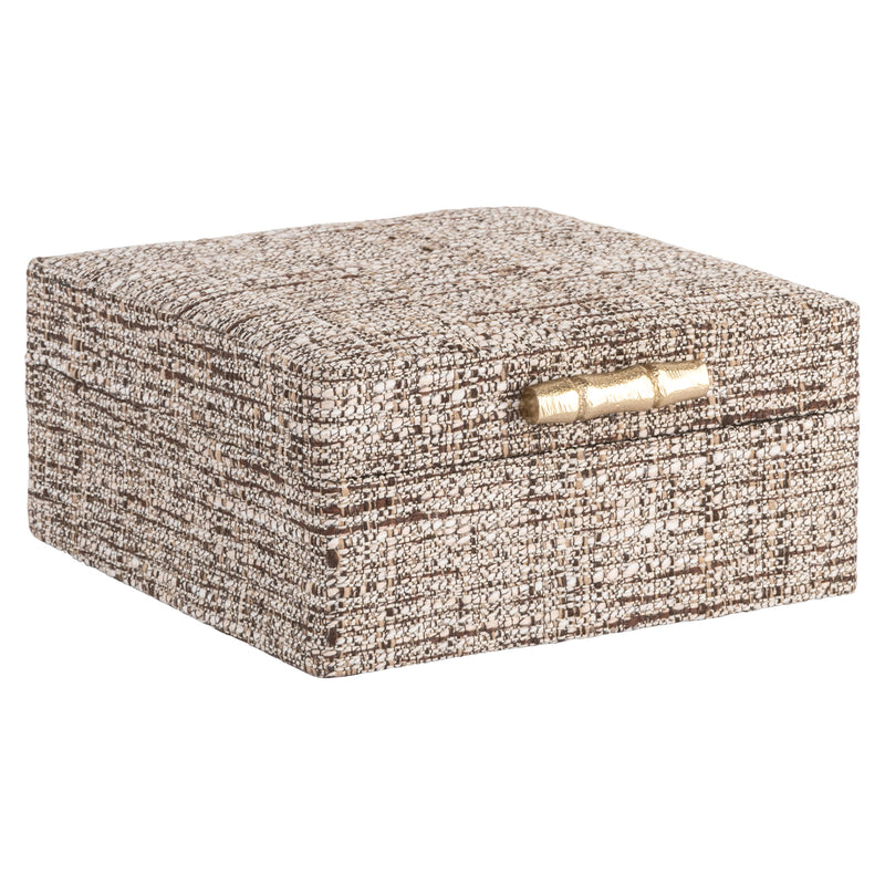 Richmond Aufbewahrungsbox Chalenny brown small – Wildleder, 16x16 cm