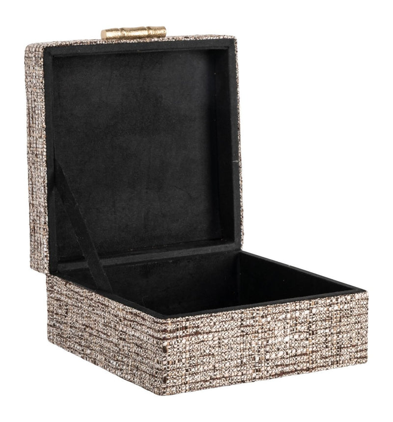 Richmond Aufbewahrungsbox Chalenny brown small – Wildleder, 16x16 cm