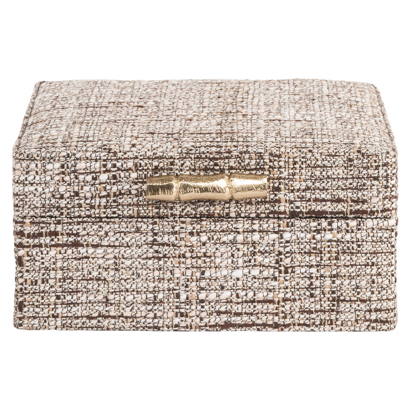 Richmond Aufbewahrungsbox Chalenny brown small – Wildleder, 16x16 cm