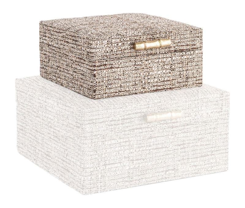 Richmond Aufbewahrungsbox Chalenny brown small – Wildleder, 16x16 cm