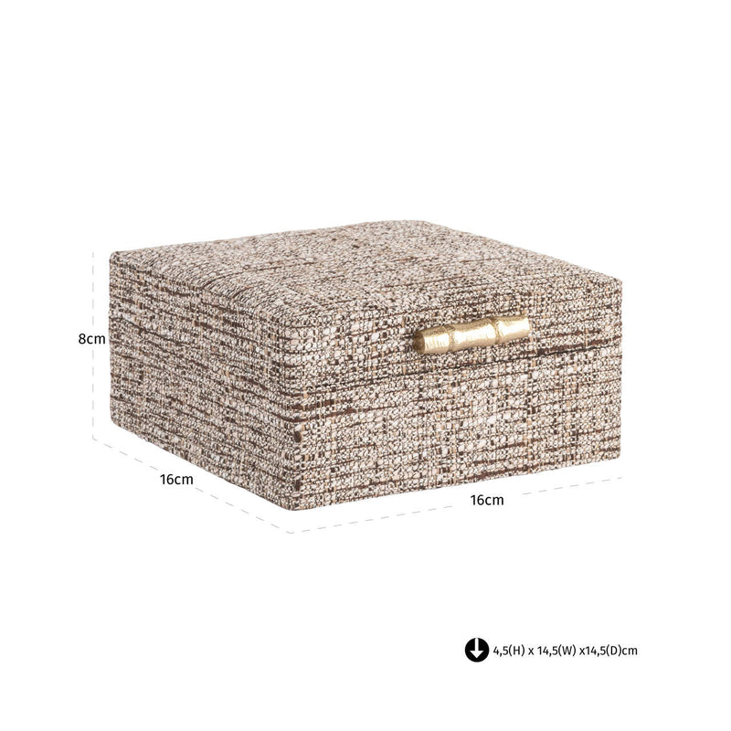 Richmond Aufbewahrungsbox Chalenny brown small – Wildleder, 16x16 cm