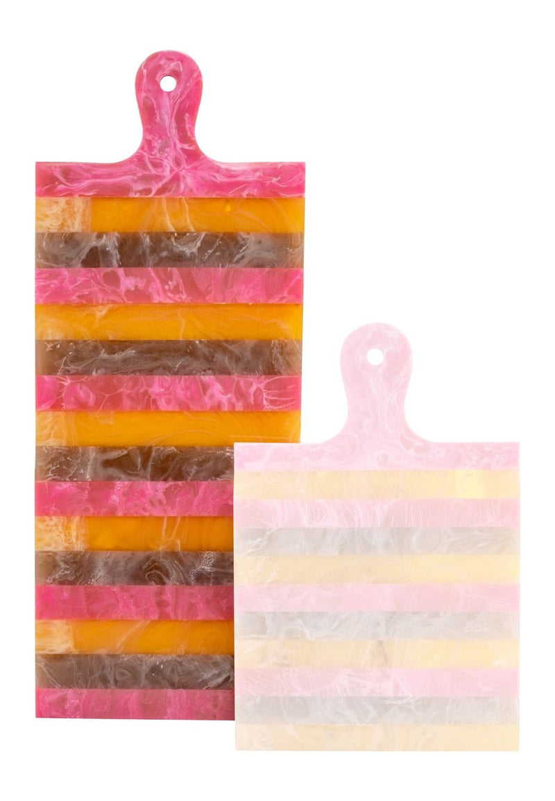 Tablett Cindy Pink/Orange – handgegossenes Design-Tablett aus Harz