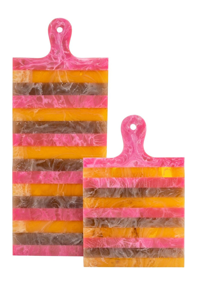 Tablett Cindy Pink/Orange – handgegossenes Design-Tablett aus Harz
