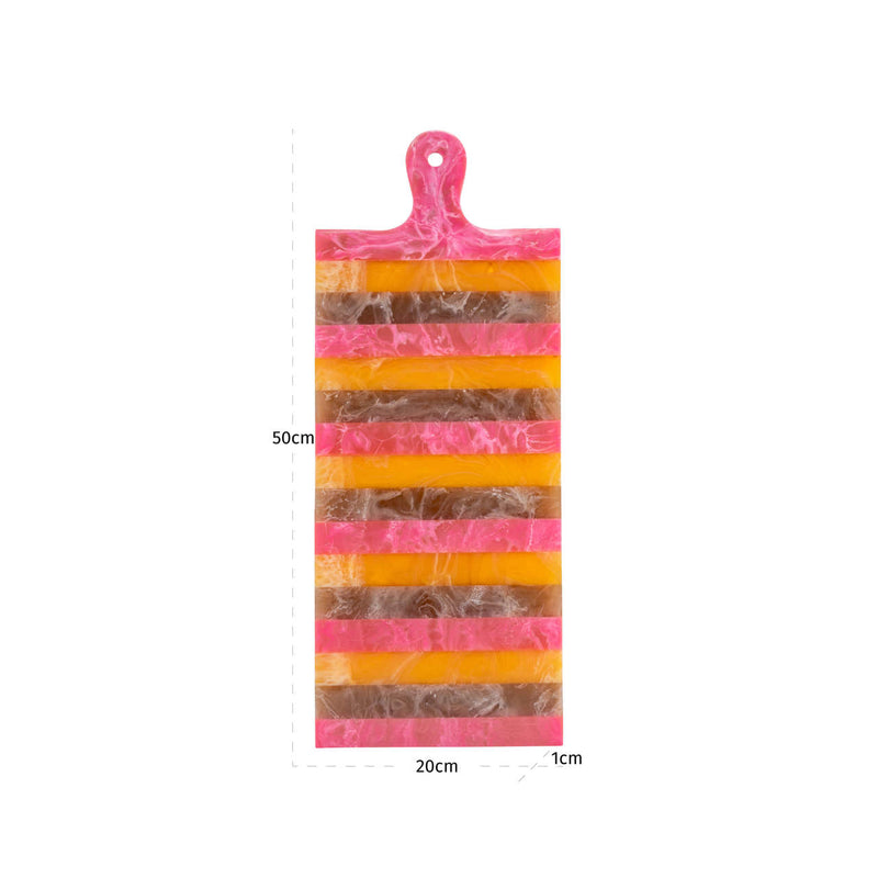 Tablett Cindy Pink/Orange – handgegossenes Design-Tablett aus Harz
