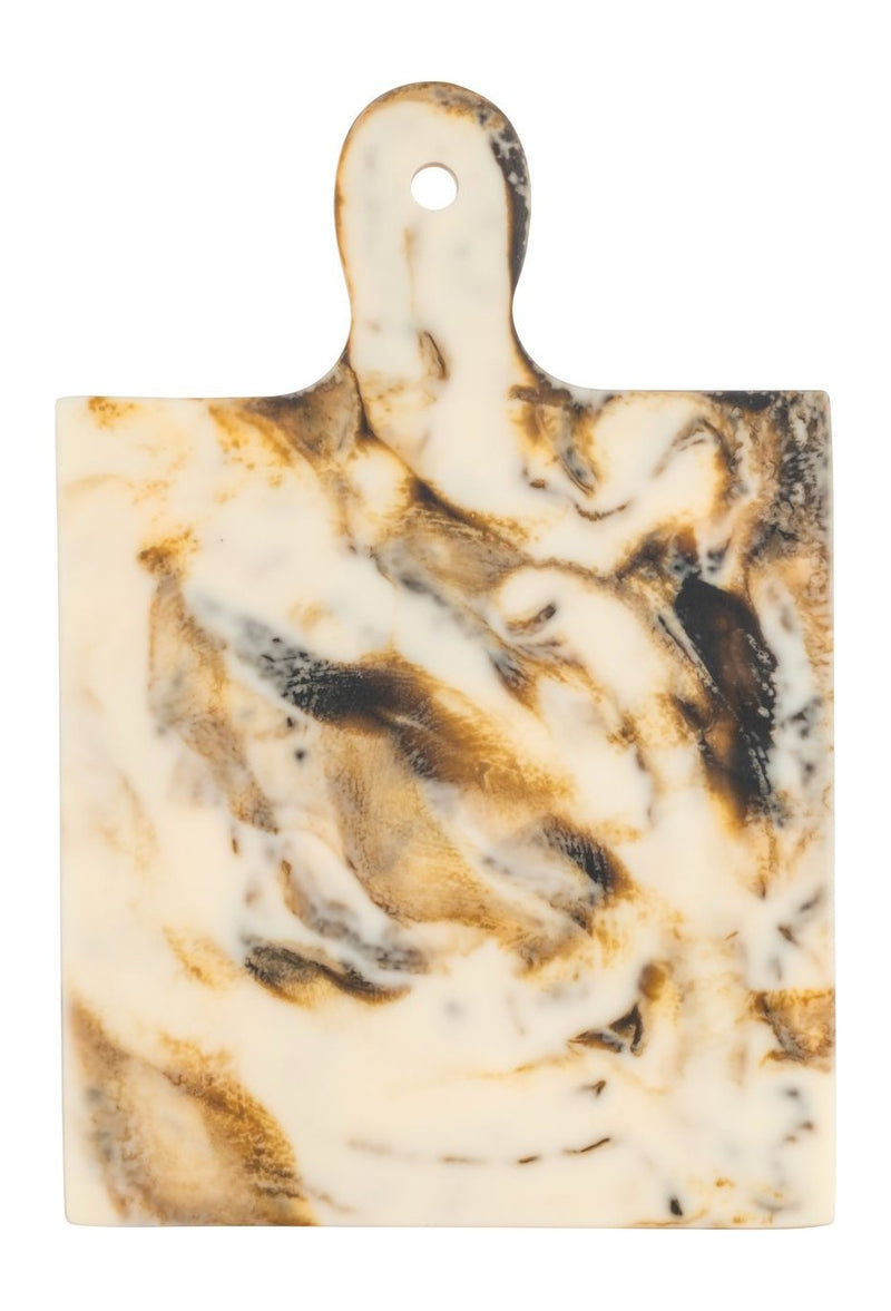 Tablett Cindy natural aus Harz - handgegossenes Deko-Tablett 20x30 cm