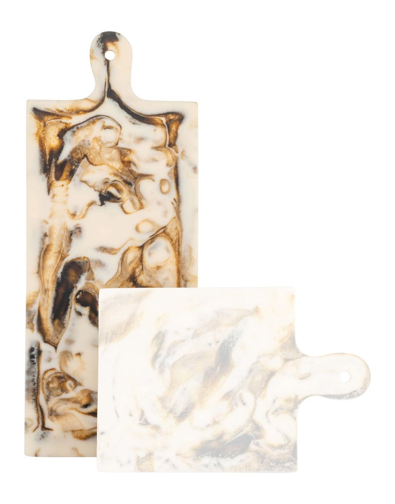 Tablett Cindy natural aus Harz – handgegossenes Unikat, 50x20 cm