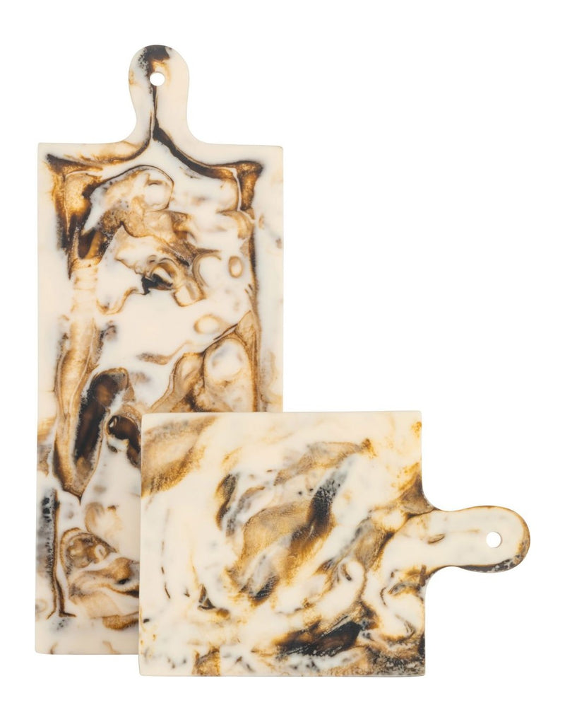 Tablett Cindy natural aus Harz – handgegossenes Unikat, 50x20 cm
