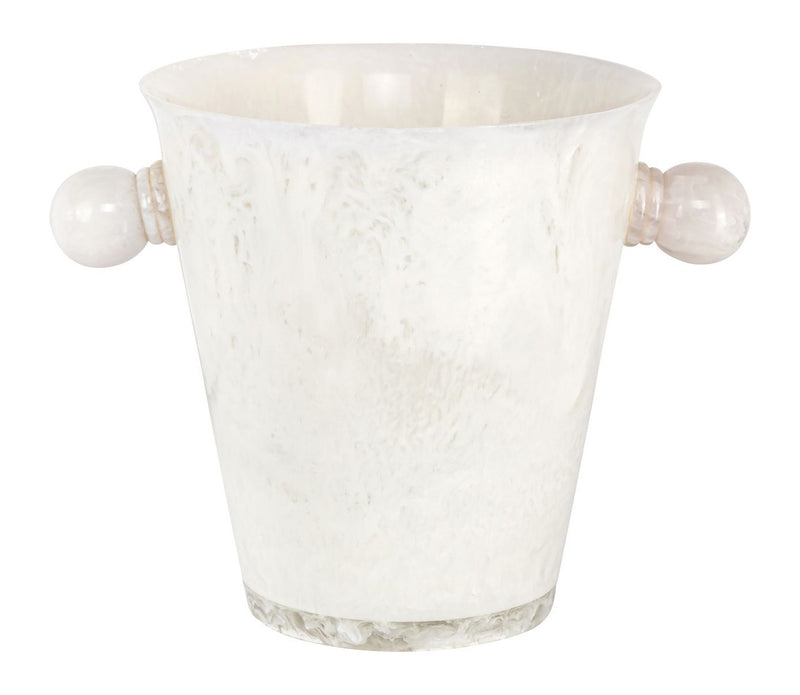 Richmond Veuve Weinkühler Weiß, handgegossenes Harz, 35,5 cm