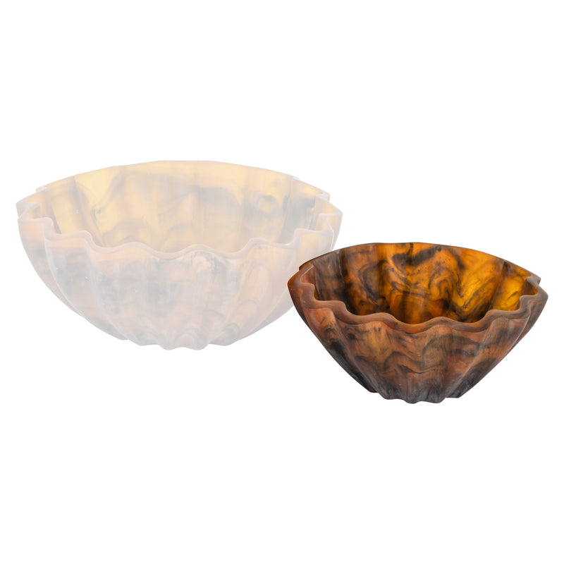 Richmond Schale Jasmine Tortoise klein aus Harz, 21,5 cm