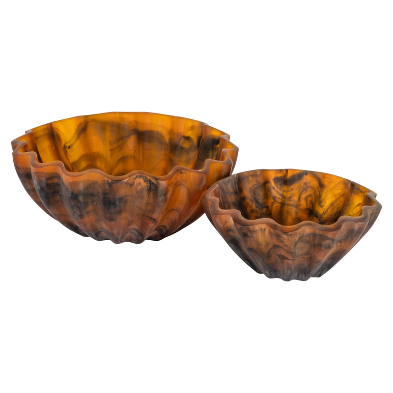 Richmond Schale Jasmine Tortoise klein aus Harz, 21,5 cm