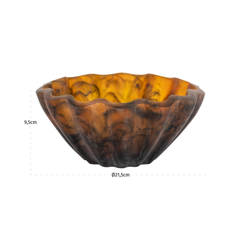 Richmond Schale Jasmine Tortoise klein aus Harz, 21,5 cm