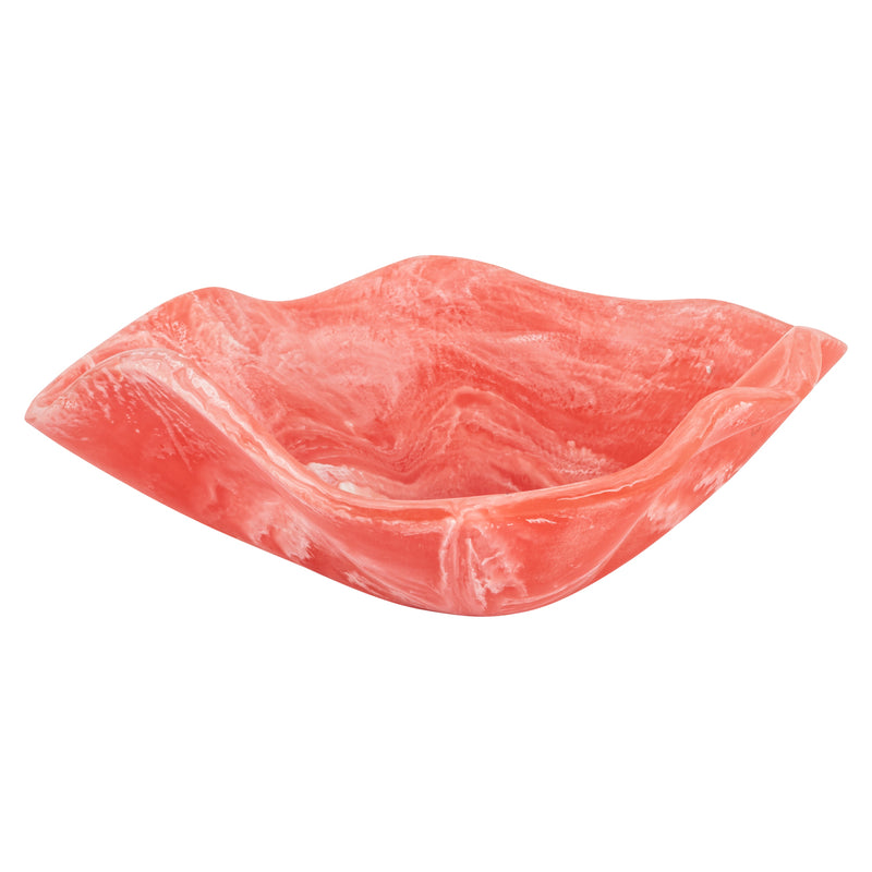 Richmond Schale Aster pink – handgegossene Deko-Schale aus Harz, 32 cm