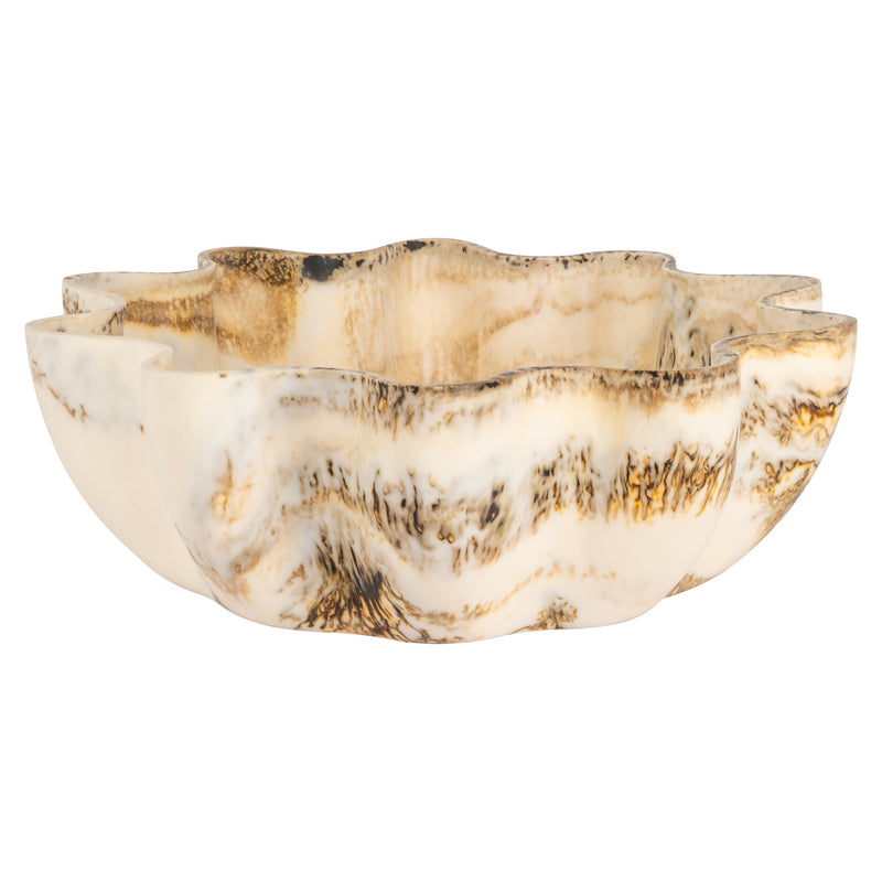 Schale Lotus natural – elegante Deko- & Servierschale aus Harz