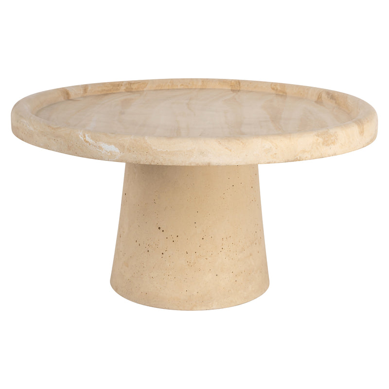 Kuchenplatte Beccy Beige Richmond, handgegossenes Harz, Ø 39 cm