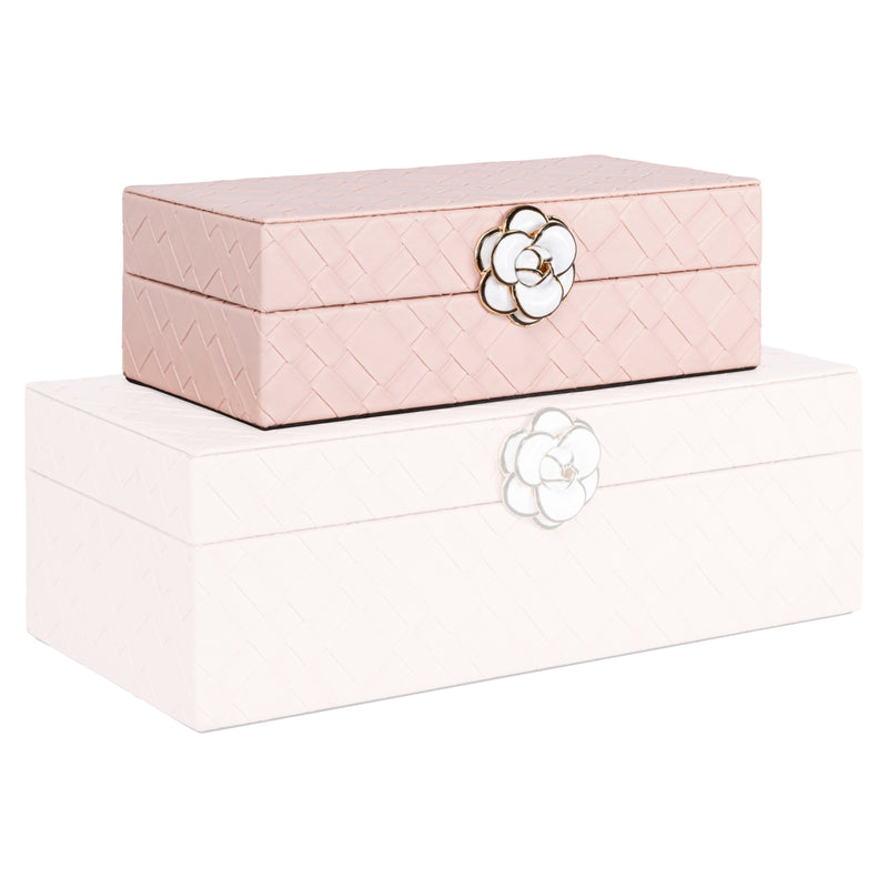 Aufbewahrungsbox Lotte in Pink – edles PU-Leder, kompaktes Design
