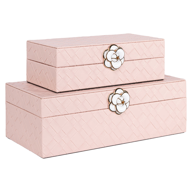 Aufbewahrungsbox Lotte in Pink – edles PU-Leder, kompaktes Design