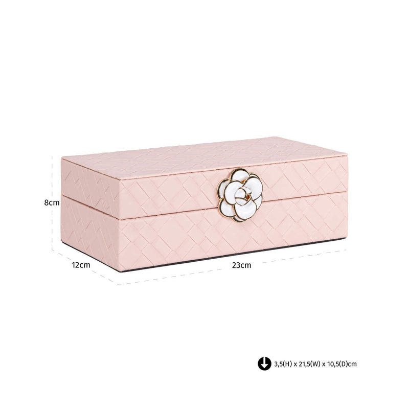 Aufbewahrungsbox Lotte in Pink – edles PU-Leder, kompaktes Design