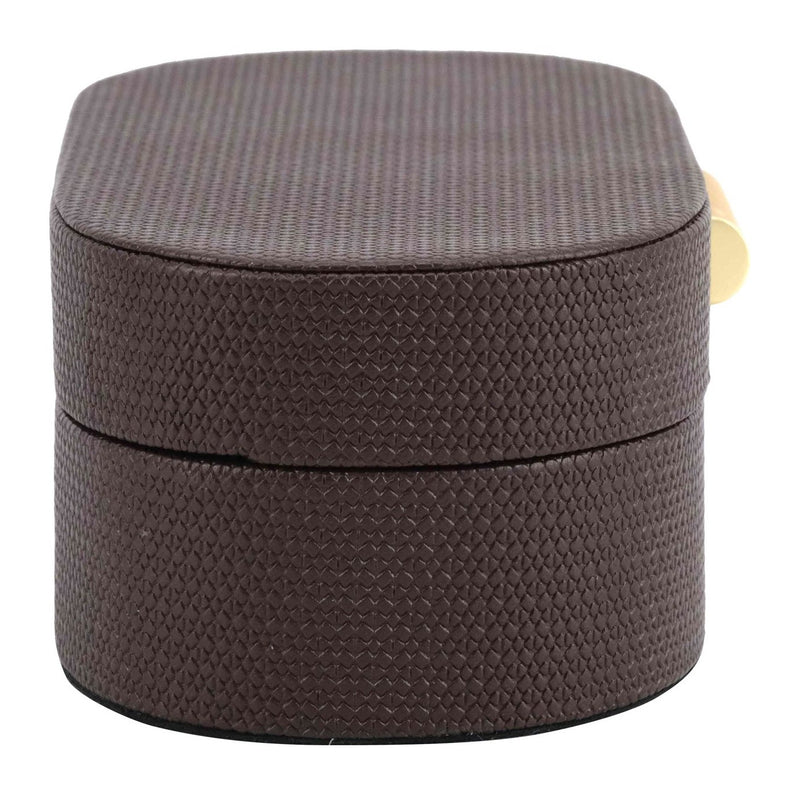 Aufbewahrungsbox Nova Small in Braun mit edlem PU-Leder-Bezug