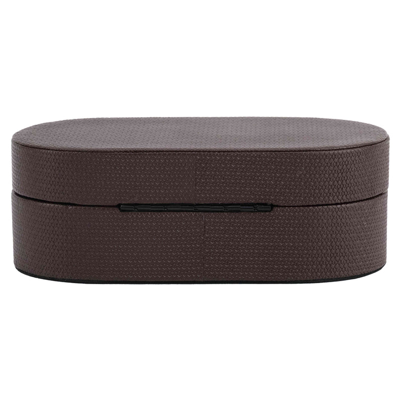 Aufbewahrungsbox Nova Small in Braun mit edlem PU-Leder-Bezug