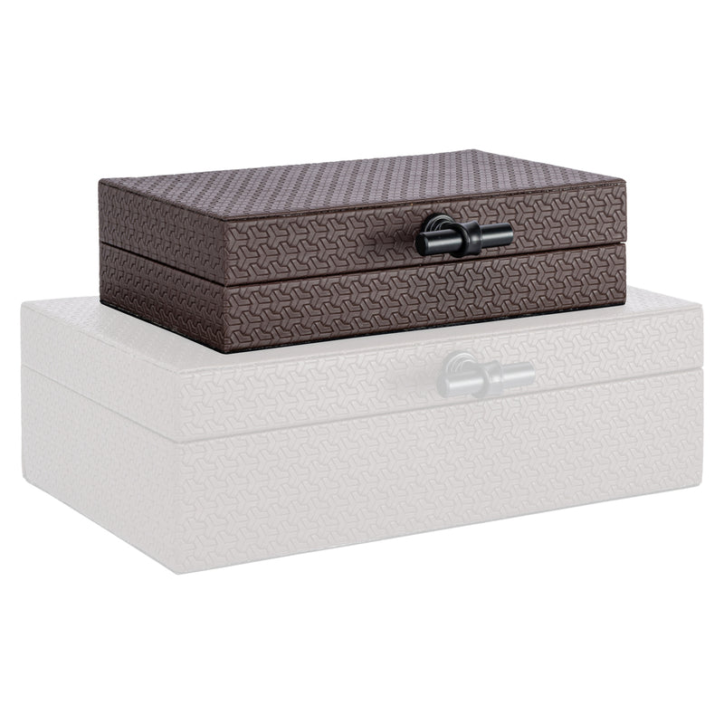 Aufbewahrungsbox Billie Dunkelbraun aus PU-Leder, Richmond