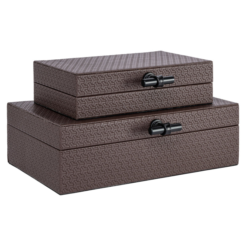 Aufbewahrungsbox Billie Dunkelbraun aus PU-Leder, Richmond