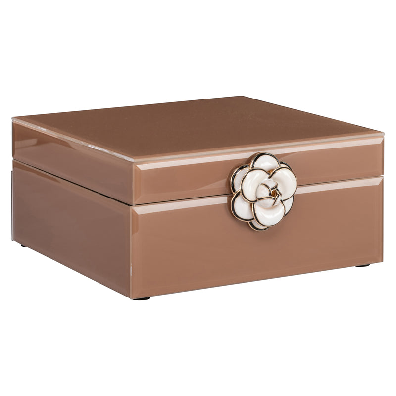 Aufbewahrungsbox Floral Brown - dekorative Box mit floralem Muster