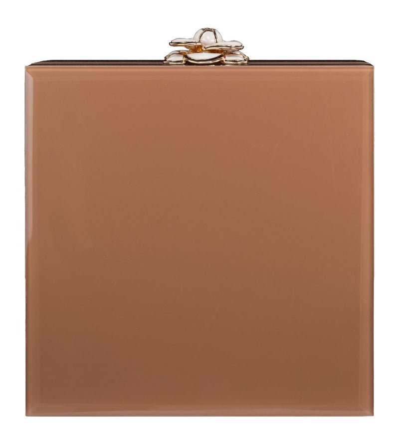 Aufbewahrungsbox Floral Brown - dekorative Box mit floralem Muster