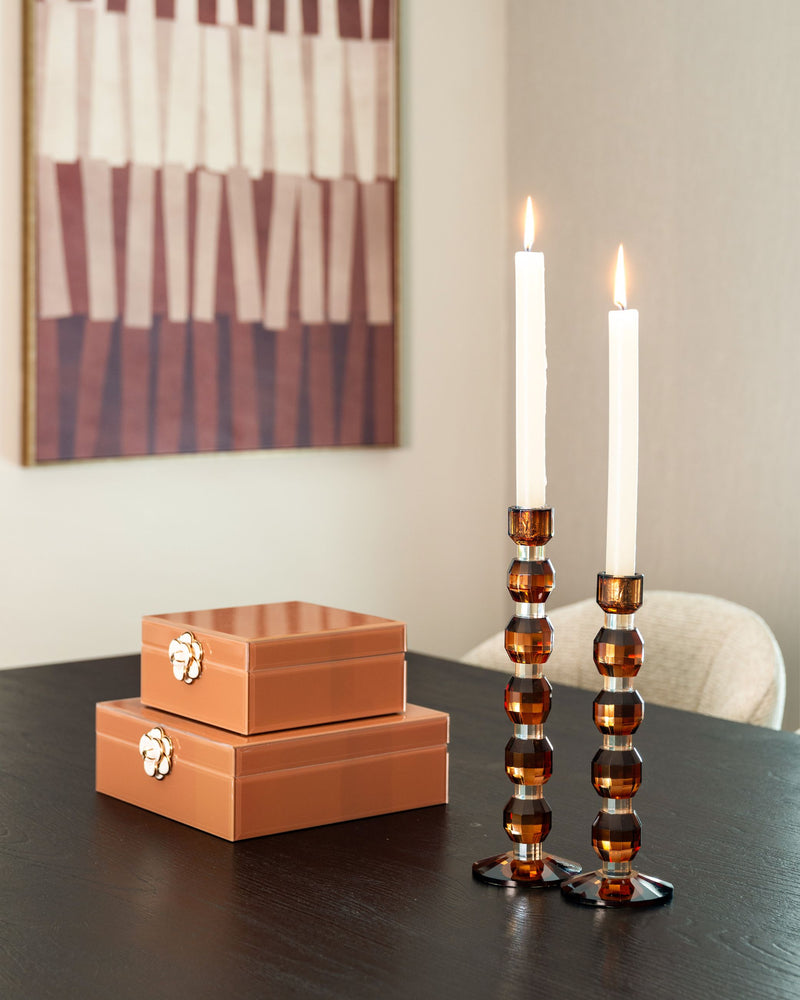 Aufbewahrungsbox Floral Brown - dekorative Box mit floralem Muster