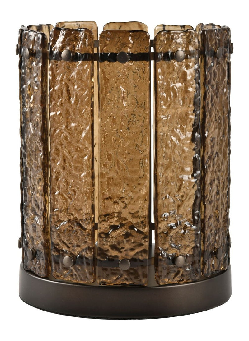Richmond Windlicht Nuri Small braun – Glas & Eisen, 27 cm