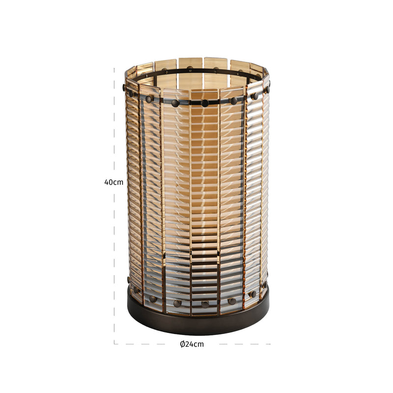 Windlicht Crane Large Braun – Richmond Deko aus Eisen & Glas