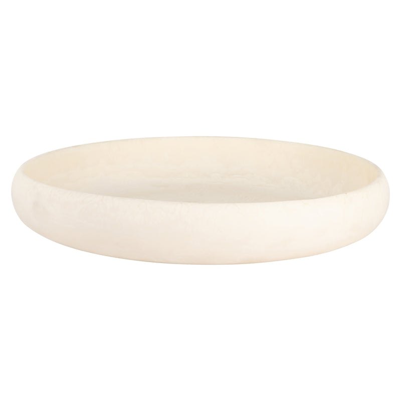 Richmond Schale Daisy white – dekorative Deko-Schale aus Harz, Ø45 cm