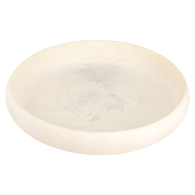 Richmond Schale Daisy white – dekorative Deko-Schale aus Harz, Ø45 cm