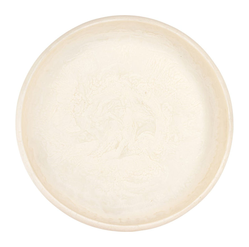 Richmond Schale Daisy white – dekorative Deko-Schale aus Harz, Ø45 cm