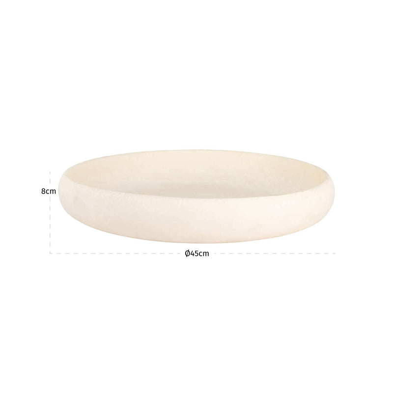 Richmond Schale Daisy white – dekorative Deko-Schale aus Harz, Ø45 cm