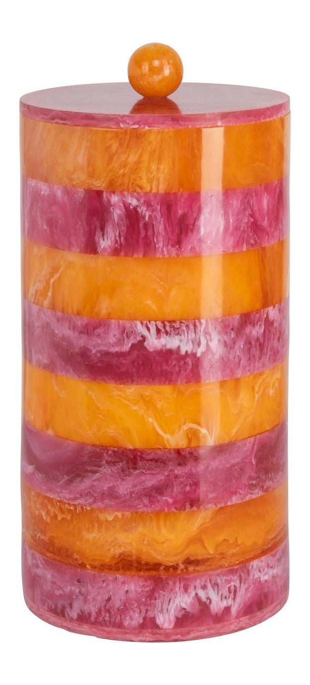 Aufbewahrungsbox Lilybelle Harz pink/orange – dekoratives Unikat