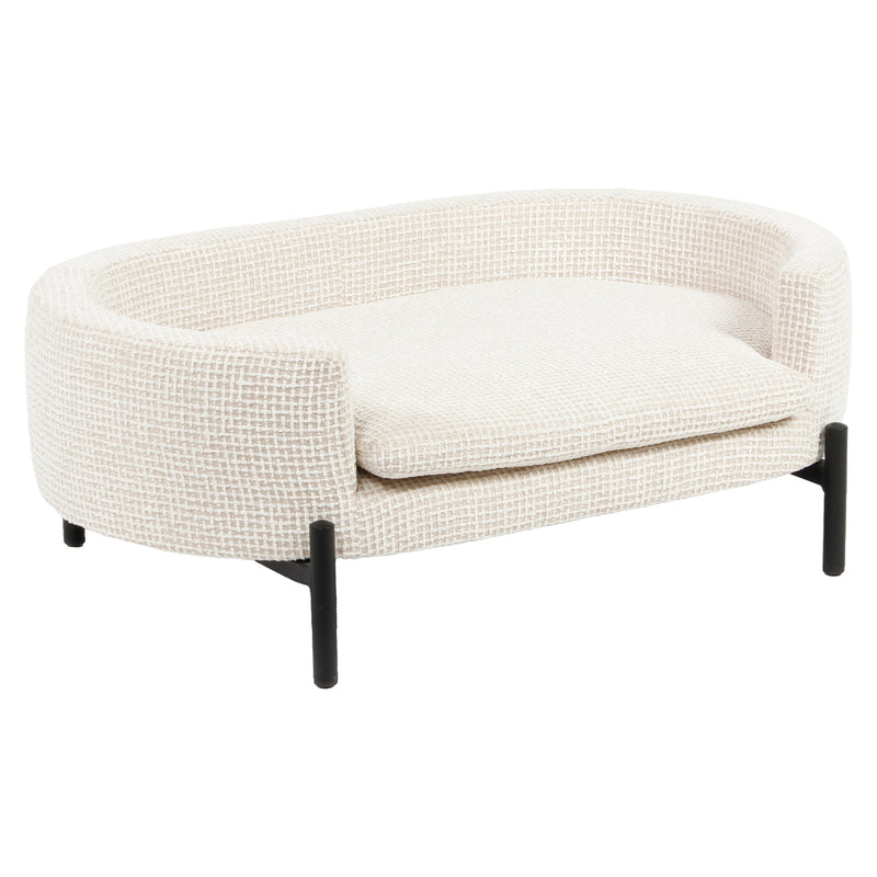 Hundebett Dolly beige Blockweave – stilvoller Liegeplatz für Hunde