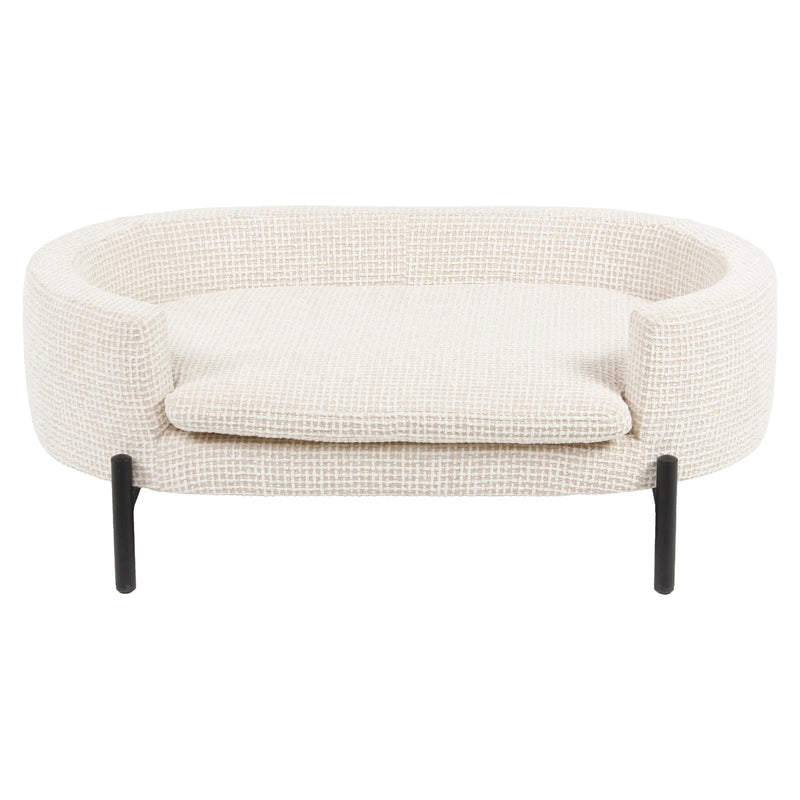 Hundebett Dolly beige Blockweave – stilvoller Liegeplatz für Hunde