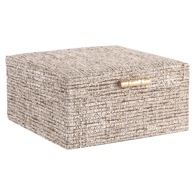 Richmond Aufbewahrungsbox Chalenny braun, Wildleder-Bezug, 22x22x10 cm