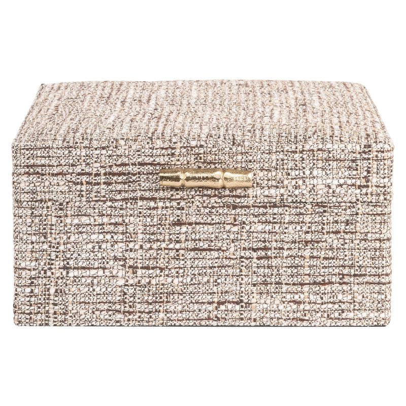Richmond Aufbewahrungsbox Chalenny braun, Wildleder-Bezug, 22x22x10 cm