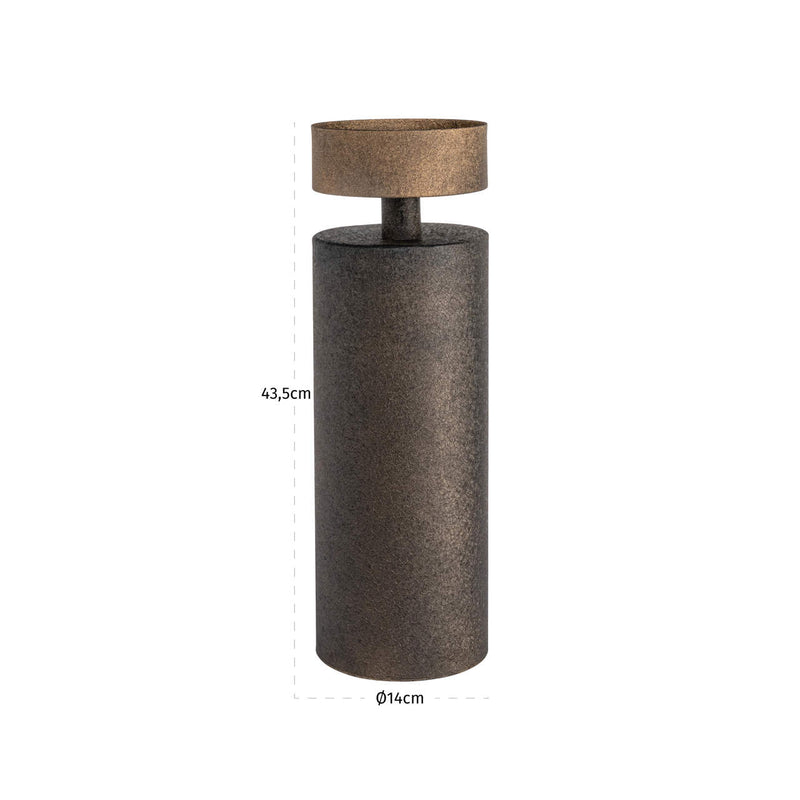 Kerzenhalter Harlow in Antique Brass, 43,5 cm hoch, aus Eisen