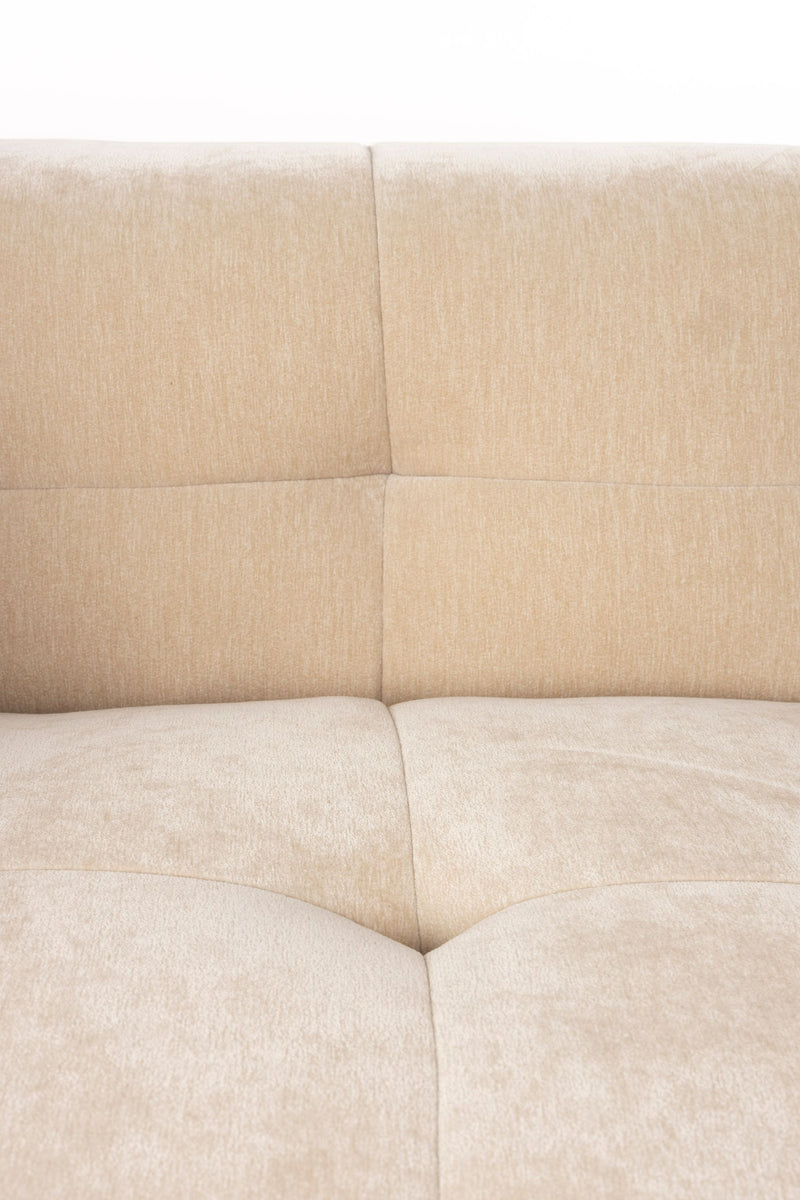 Sofa Hodge 4,5-Sitzer Beige mit Samtbezug im Boho-Stil von Dutchbone