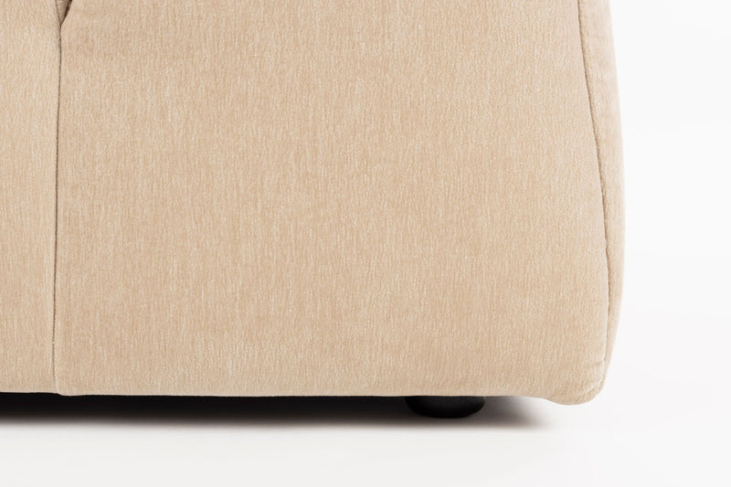 Sofa Hodge Chaiselongue links Beige mit Samtbezug von Dutchbone