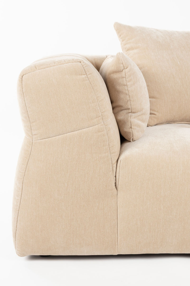 Sofa Hodge mit Chaiselongue rechts in Beige von Dutchbone