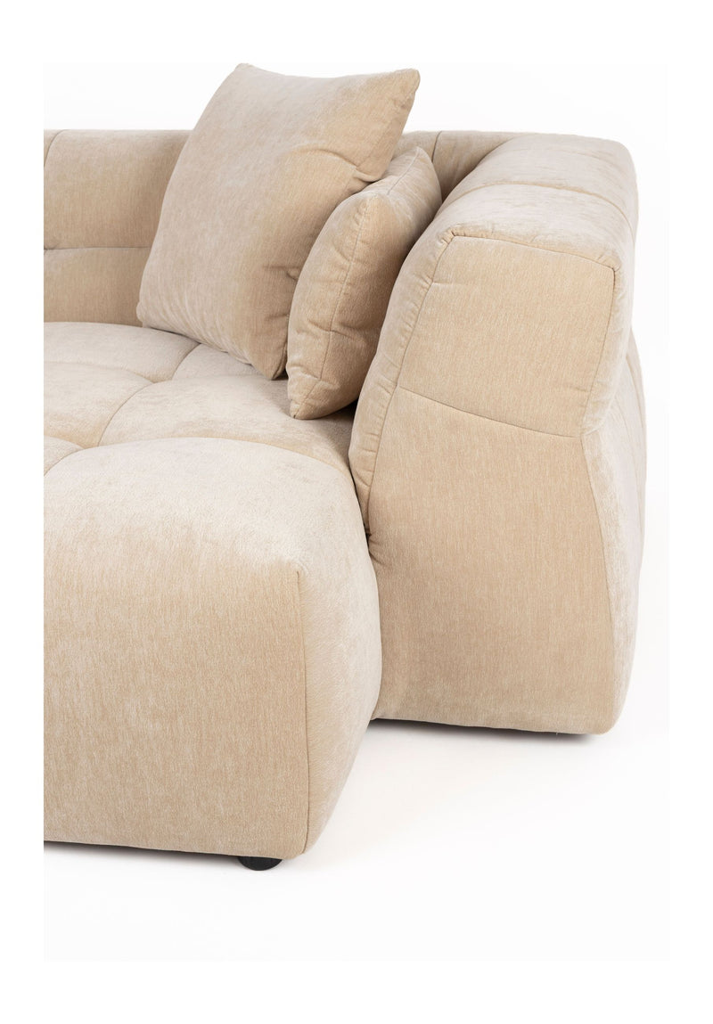 Sofa Hodge mit Chaiselongue rechts in Beige von Dutchbone