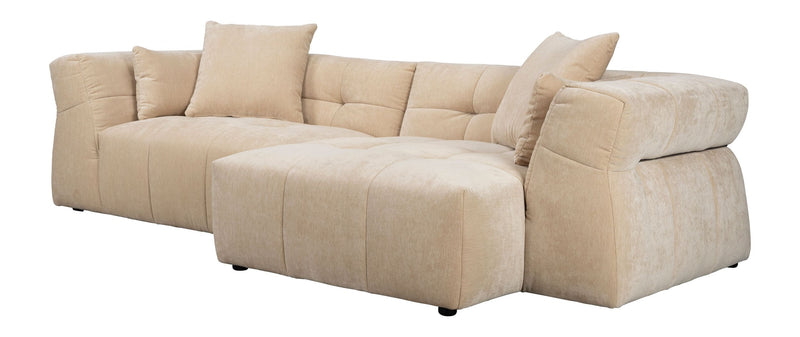 Sofa Hodge mit Chaiselongue rechts in Beige von Dutchbone